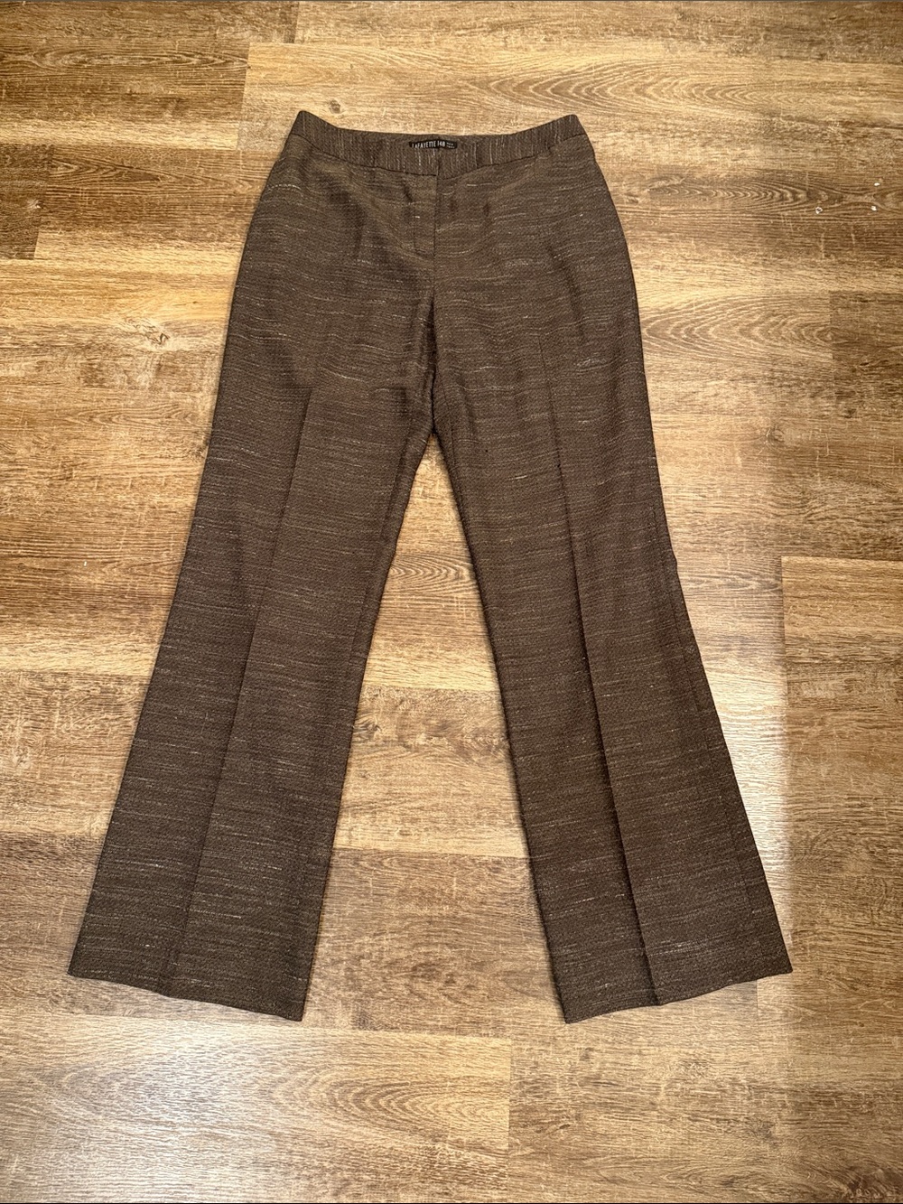 Lafayette 148 New York Brown Straight-Leg Dress Pants